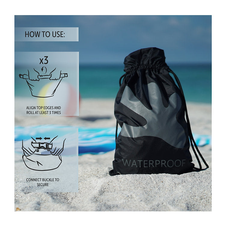 Geckobrands Waterproof Drawstring Backpack – Kazwear Swimwear